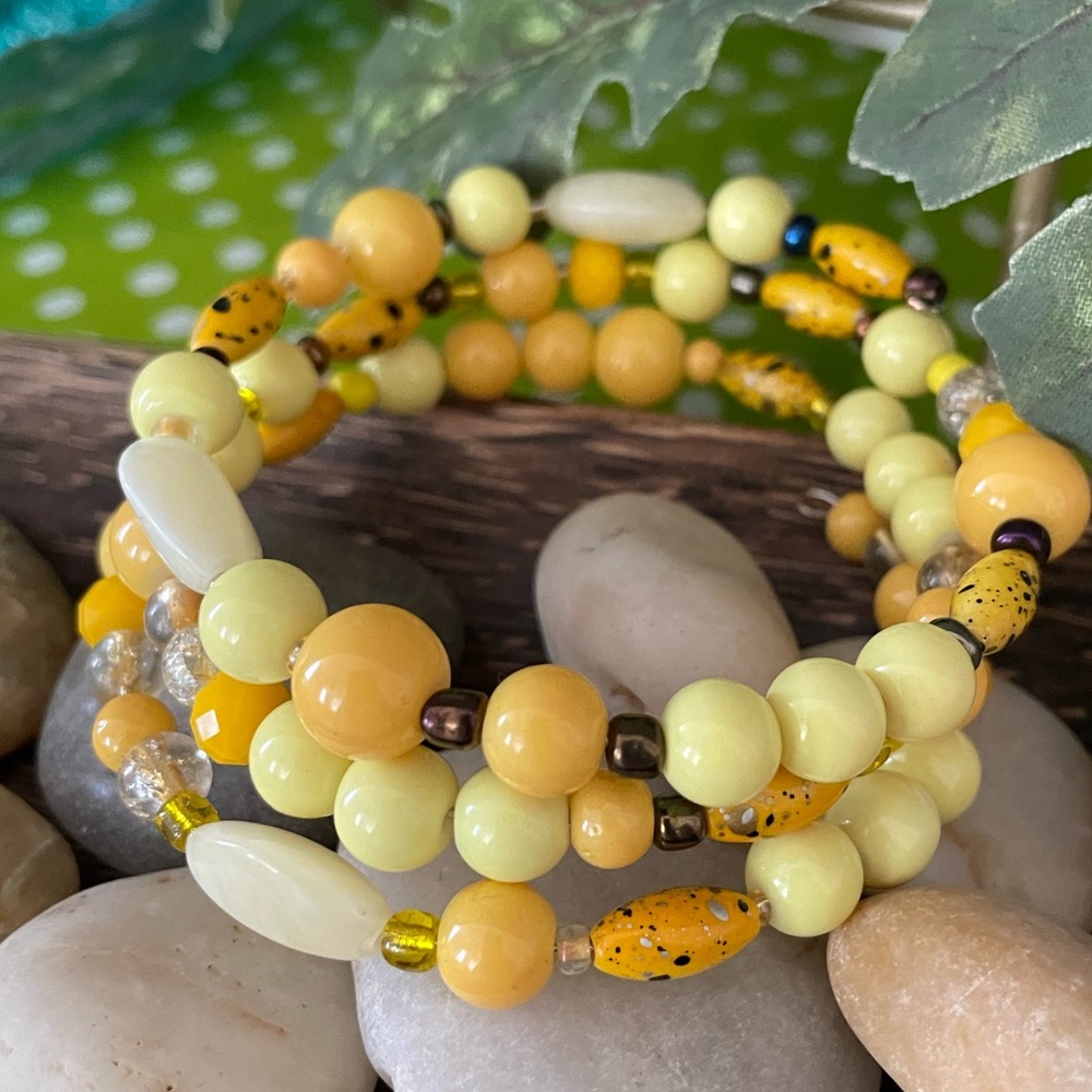 Yellow Beaded Bracelet